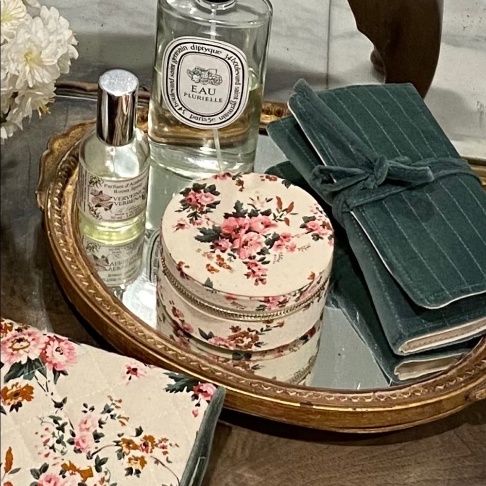 Sézane Vintage Flowers Jewelry Case Box NWOT